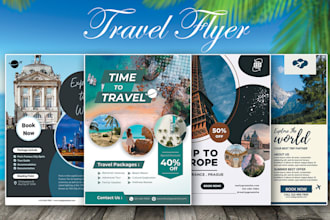 do modern, eye catching travel flyer design