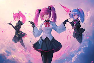 draw chibi anime character illustration