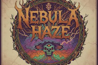 make a stoner doom metal logo