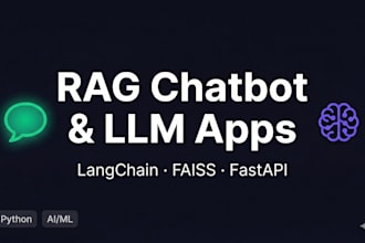 build a custom rag chatbot or llm app with langchain, faiss, and fastapi