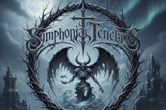 design a symphonic black metal logo