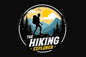 design high quality the hiking explorer logo