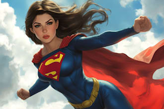 do superhero character for comics