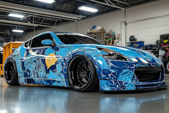 design custom vehicle wraps, car door vinyl decal