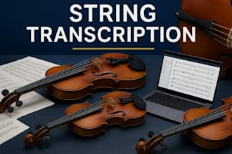 transcribe arrange violin cello viola string music to professional sheet music