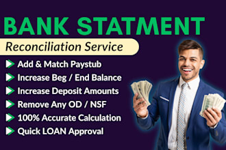 reconcile bank statement PDF to editable format