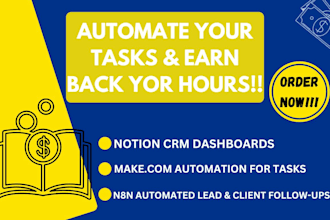 build ai automation, notion CRM, make com, notion pipelines, zapier, api