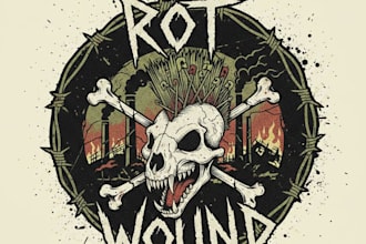 design a crust punk grindcore logo