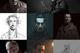 design fantasy horror character and character