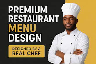 modern design, luxury restaurant menu templates with real chef expertise