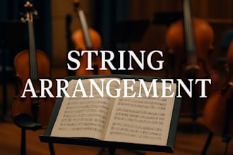 arrange violin cello solo duet and string quartet for any song arrangement
