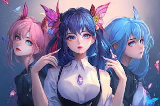 draw stylish anime portrait