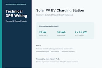 write a professional technical dpr and electrical project report