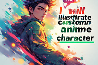 draw anime vtuber character illustration