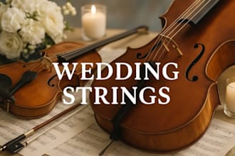 do classical string arrangement and wedding  church string quartet transcription