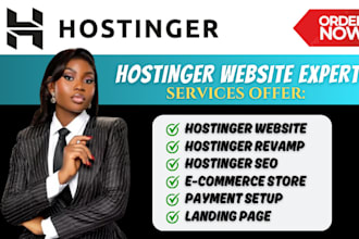 build hostinger website, hostinger website design and wordpress redesign