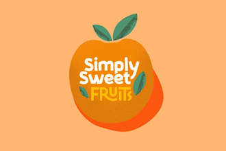 design healthy fruit candy brand logo