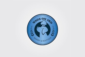 design high end dog bakery boutique logo