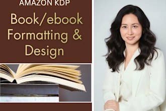 proofread edit format and design cover for book and ebook for amazon KDP