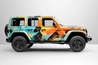 create professional car wrap , vehicle wrap