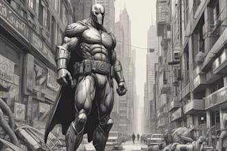 draw comic book comic book cover cover art character design