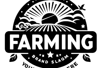 make handdrawn farms logo design