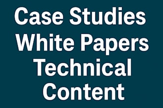 write fintech and saas white papers, case studies, and technical content