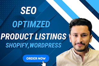 create SEO product listings for shopify and woocommerce