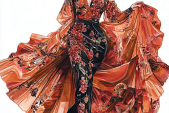 draw fashion illustration and sketches