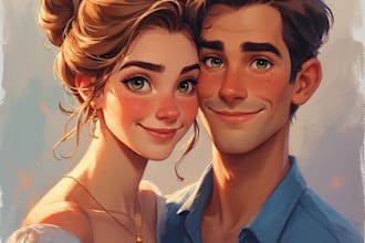 paint watercolor couple portrait