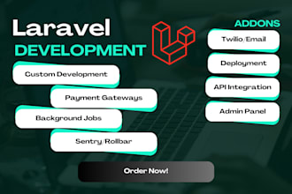 develop laravel web application