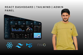 create react js dashboard with tailwind mui, chart js