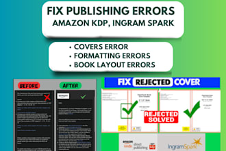 fix cover spine, bleed, margin layout for KDP ingramspark