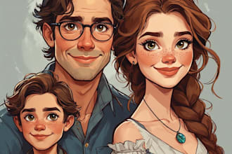 create a couple portrait watercolor painting