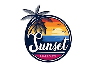 do create sunset logo design