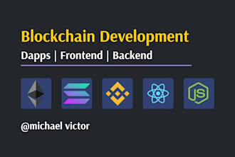 build full stack blockchain dapp with custom smart contracts
