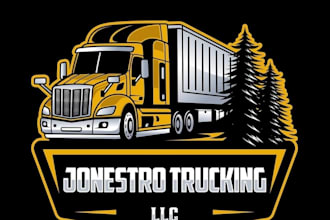 create modern transport logistics and trucking logo