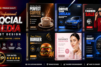 create professional canva templet social media post designs