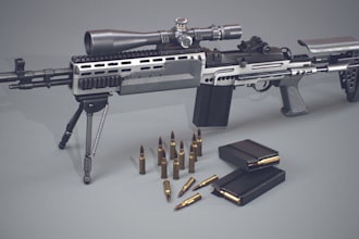 create hard surface model, 3d asset design, game ready objects