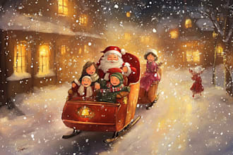 design christmas card and christmas illustration