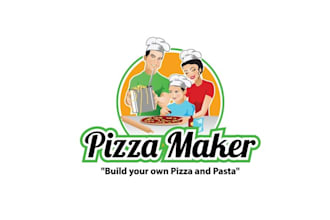 do wonderful logo for a build your own pizza and pasta place