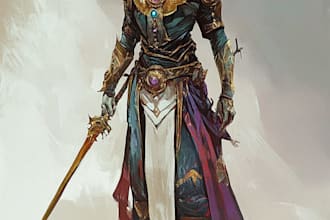 draw a fantasy character ilustration