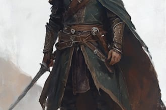 draw a fantasy character ilustration