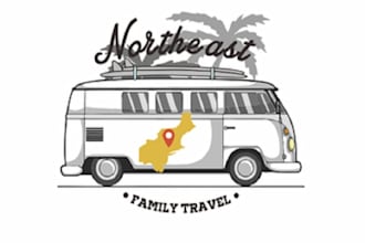 design unique family travel blog logo