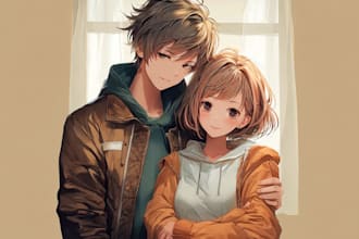 draw you an anime art style characters