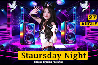 do pro party, club flyer, flyer design within 6 hours