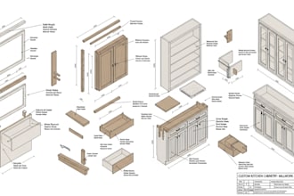 design professional millwork, casework, and woodworking shop drawings