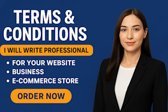 write professional terms and condition, legal contracts agreement, return policy