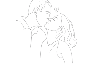 do minimalist custom vector art feminine illustration hand drawn line art