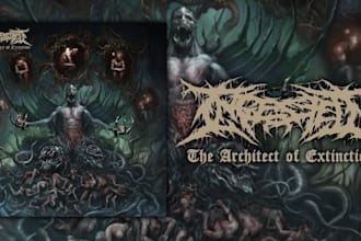 draw a premium black, slam, death metal logo design